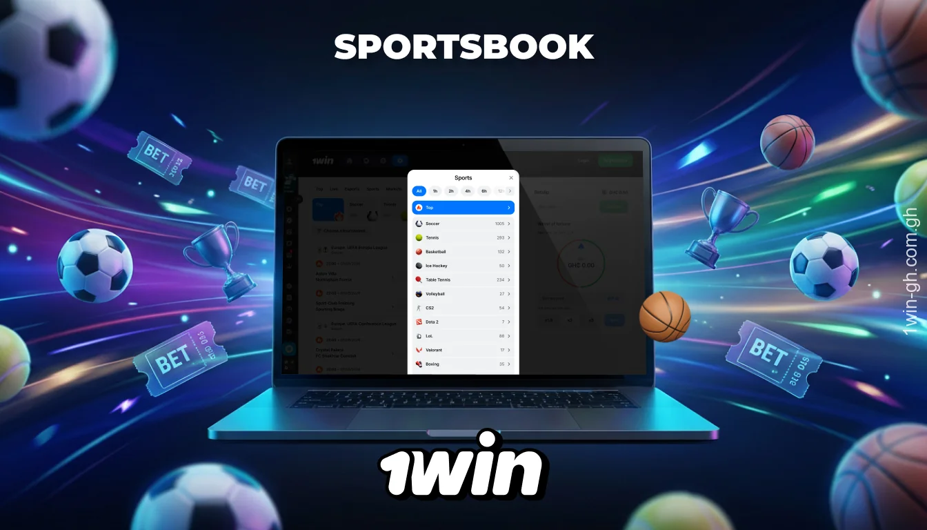 The 1win Ghana sportsbook offers betting on soccer, basketball, tennis, cricket, and MMA with competitive odds